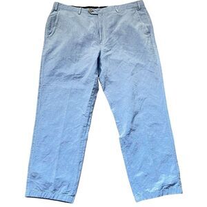 Orvis Linen Blend Pants Mens Size 42 Blue Trousers